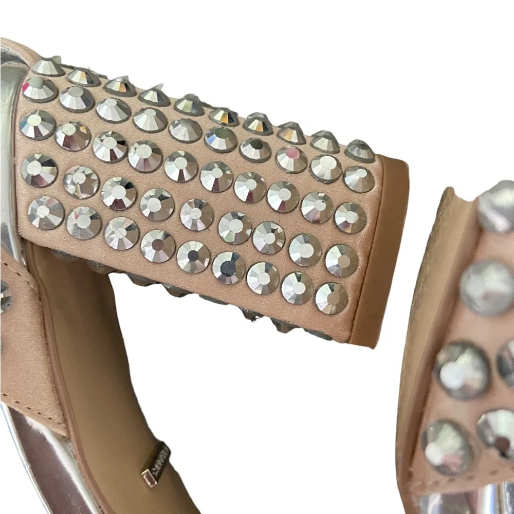 Kurt Geiger London Studded Sandals. VGC. Rose and silver. Sz 38 - Picture 7 of 9